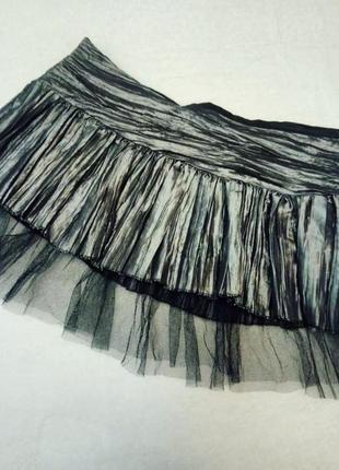 Срібляста міні спідниця hand made