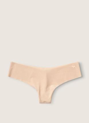 Бежевые бесшовные трусики victoria’s secret pink