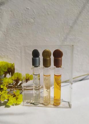 Набір з 3-х мініатюр мontana eau d ' or, eau cuivree, eau d'argent . вінтаж