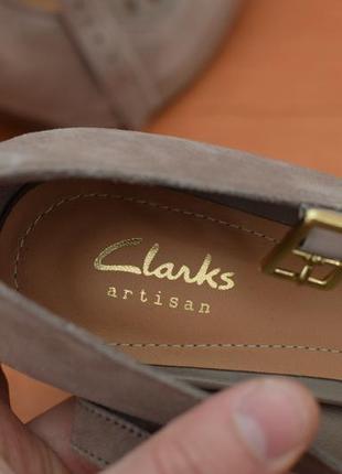 Женские босоножки, туфли на среднем каблуке цвета каппучино clarks, 38 размер. оригинал10 фото