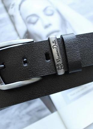 Женский кожаный ремень для джинсов masimo dutti black