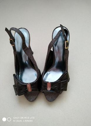 Крутые босоножки karen millen кожа,деним