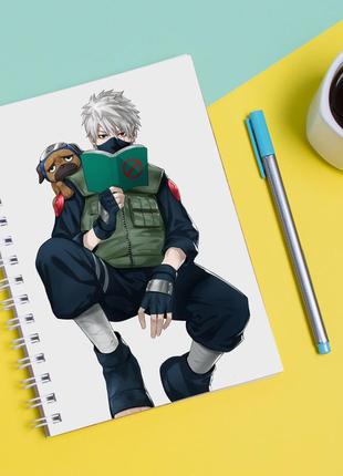 Скетчбук sketchbook для рисования с принтом naruto наруто какаши