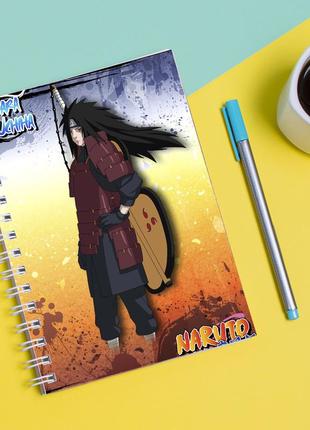 Скетчбук sketchbook для рисования с принтом naruto наруто мадара