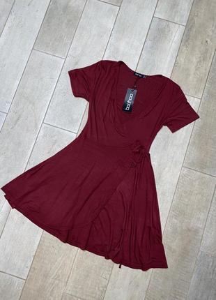 Міні сукня на запах,трикотажне плаття(019)