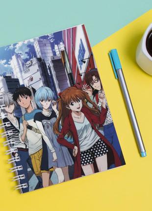 Скетчбук sketchbook для рисования с принтом neon genesis evangelion евангелион  eva