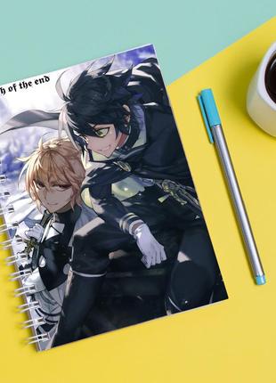 Скетчбук sketchbook для рисования с принтом owari no seraph-последний серафим