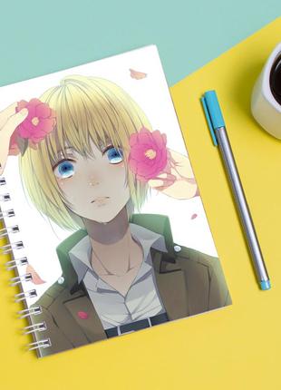 Скетчбук sketchbook для малювання з принтом shingeki no kyojin