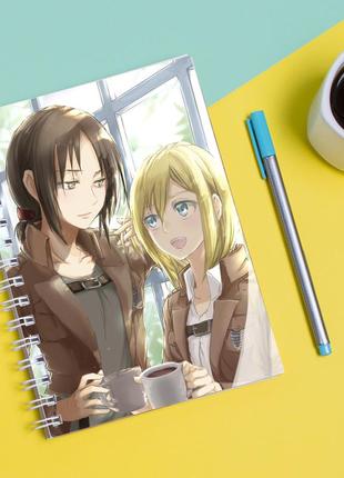 Скетчбук sketchbook для малювання з принтом shingeki no kyojin 2