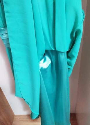 Красивое нарядное платье цвета морской волны. размер 44. накидка в подарок.6 фото