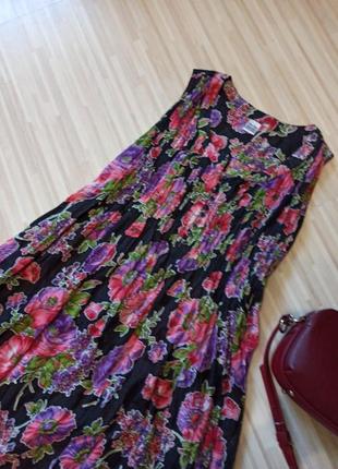 Легкое коттоновое платье на лето в цветы2 фото