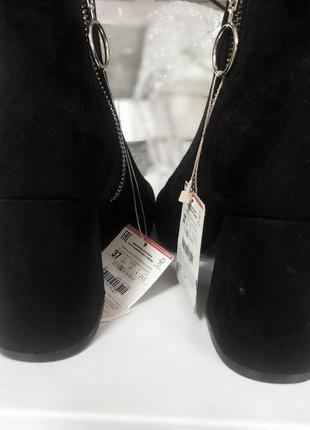 Сапоги ботинки ботильоны чёрные zara stradivarius2 фото