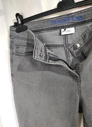 Укороченные серые стрейчевые джинсы, 77% хлопка6 фото