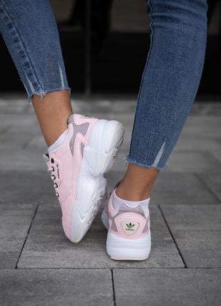 Женские кроссовки adidas falcon pink2 фото