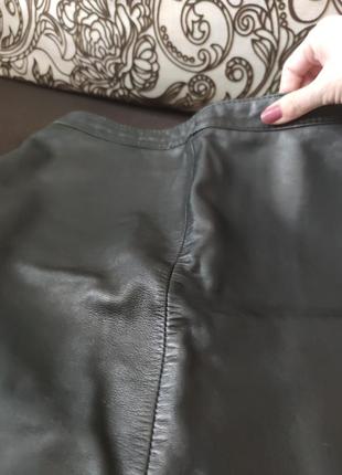Кожанная мини юбка6 фото