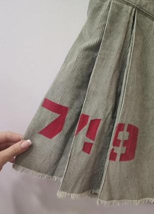 Вельветовая мини юбка оригинального дизайна brunotti, спортивная юбка, ассиметрия3 фото