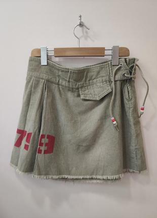 Вельветовая мини юбка оригинального дизайна brunotti, спортивная юбка, ассиметрия1 фото