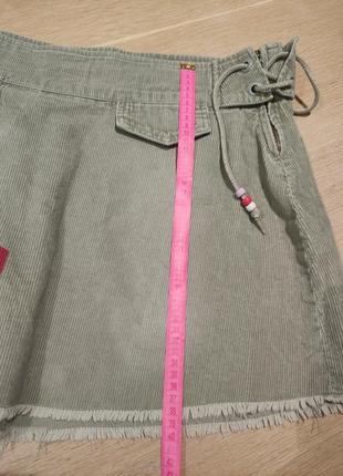 Вельветовая мини юбка оригинального дизайна brunotti, спортивная юбка, ассиметрия9 фото