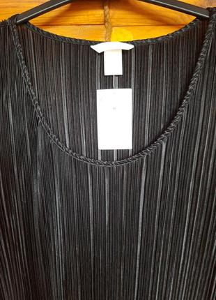Платье плиссе миди чёрное h&m5 фото