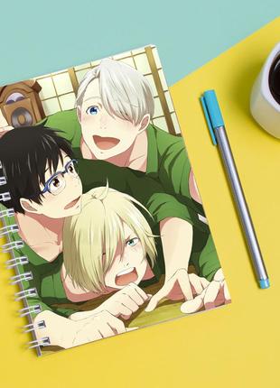 Скетчбук sketchbook для рисования с принтом yuri on ice - юри на льду 3
