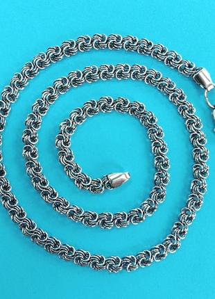 Женская цепочка плетение роза из серебра, вес 11.01, ширина 5 мм - арт 9701828713 фото