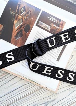 Тканевый пояс ремень guess черный