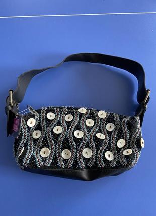 Сумочка оксамитова , вишита бісером simply sparkle