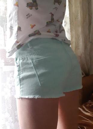 Берюзовые шорты denimco 36 7
