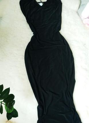 Сексуальное, черное, приталенное платье от rebecca stella бренда na-kd4 фото