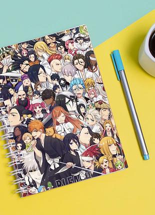 Скетчбук sketchbook для рисования с принтом аниме блич - bleach