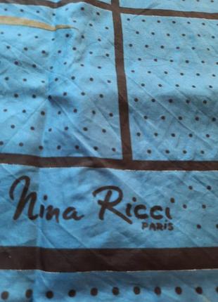 Nina ricci. винтажный шелковый платок2 фото