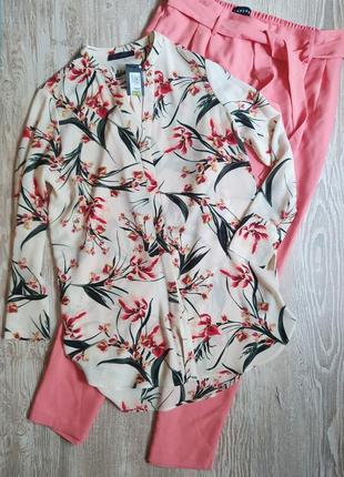 Новая удлинённая блузка, рубашка m&s размер 12