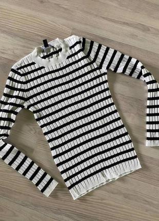 Свитер, полувер, джемпер, в рубчик