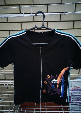 Футболка -топ на блискавці, розмір s-m