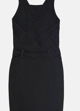 Zara сукня сарафан комбінезон джинсовий чорний новий! оригінал zara! р-р xs-s 42-444 фото