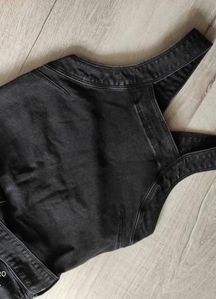 Zara сукня сарафан комбінезон джинсовий чорний новий! оригінал zara! р-р xs-s 42-446 фото
