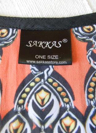 Летнее платье-кафтан от sakkas р.one size эно /бохо 10