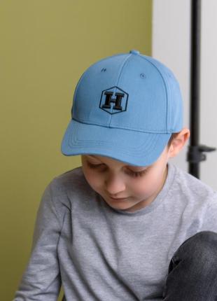 Дитяча кепка, бейсболка блакитного кольору1 фото