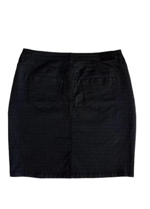 Коттоновая юбка юбка прямая темно-серый стрейч marc lauge р. 50-524 фото