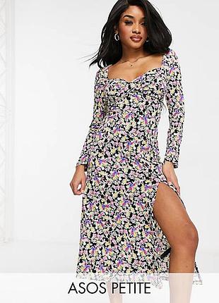 Розкішне плаття асос, asos, квітів, квіткове, з розрізом