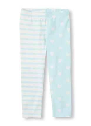 Лосины легенсы брюки штаны джегенсы для девочки гамаши разные штанины горох полоска