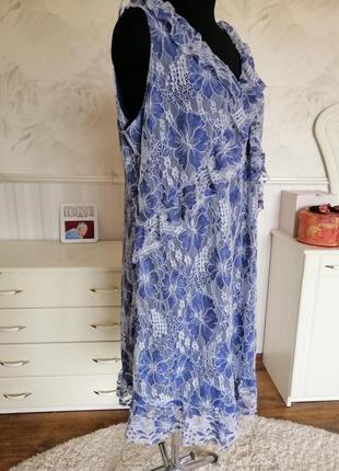 Красивое гипюровое платье на трикотажной подкладке размер 52-54-56.3 фото