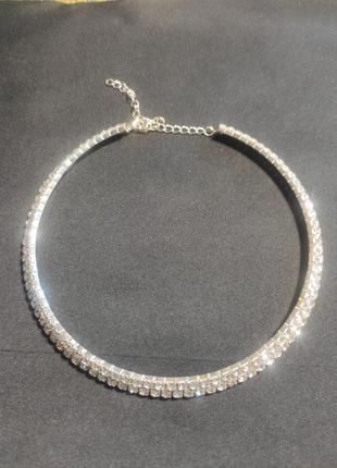 Чокер два ряда камней