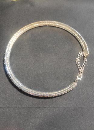 Чокер два ряда камней