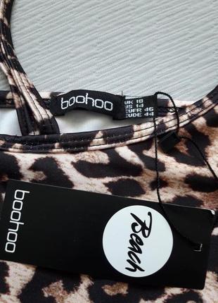 Бесподобный слитный купальник в леопардовый принт большого размера boohoo5 фото