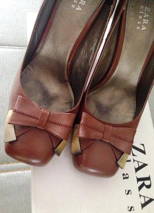 Модний квадратний носок-витончені комфортні туфлі "zara" теракотового кольору