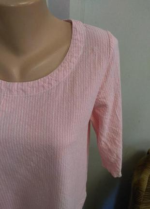 Льняная блуза лен  блузка рубаха от cotton7 фото