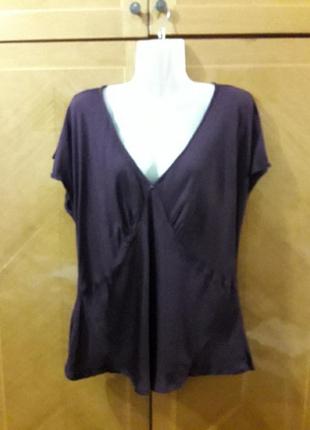 100% вискоза  брендовая стильная блуза р.22 от marks &spencer