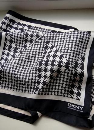 Шелковый шарф платок dkny, размер 162/34