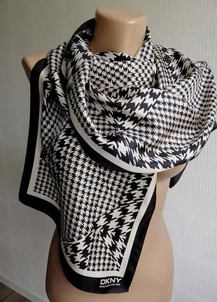Шелковый шарф платок dkny, размер 162/34